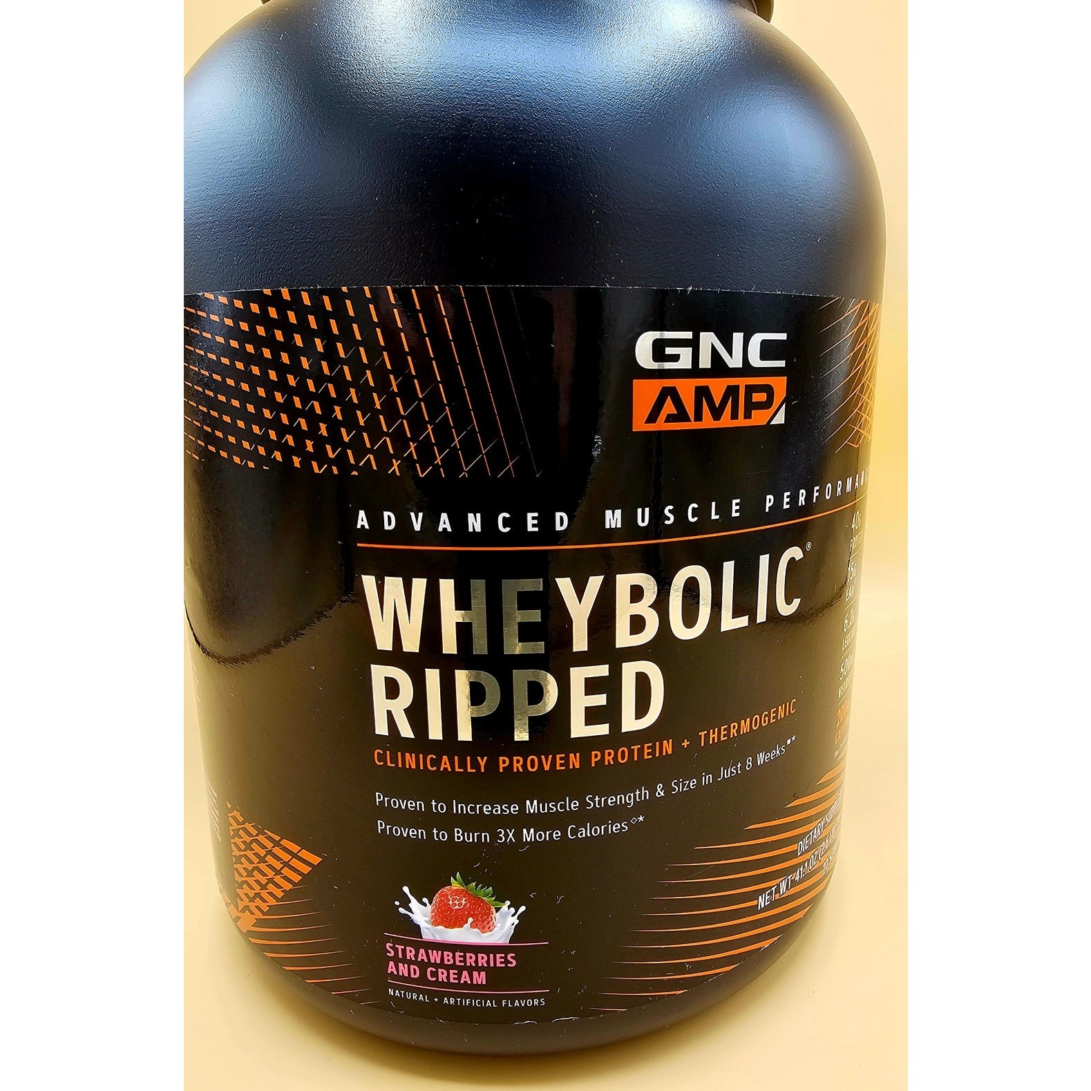 (2) GNC AMP Wheybolic Ripped Strawberries & Cream 2.6 lb / 22 Serv Each EXP 1/28