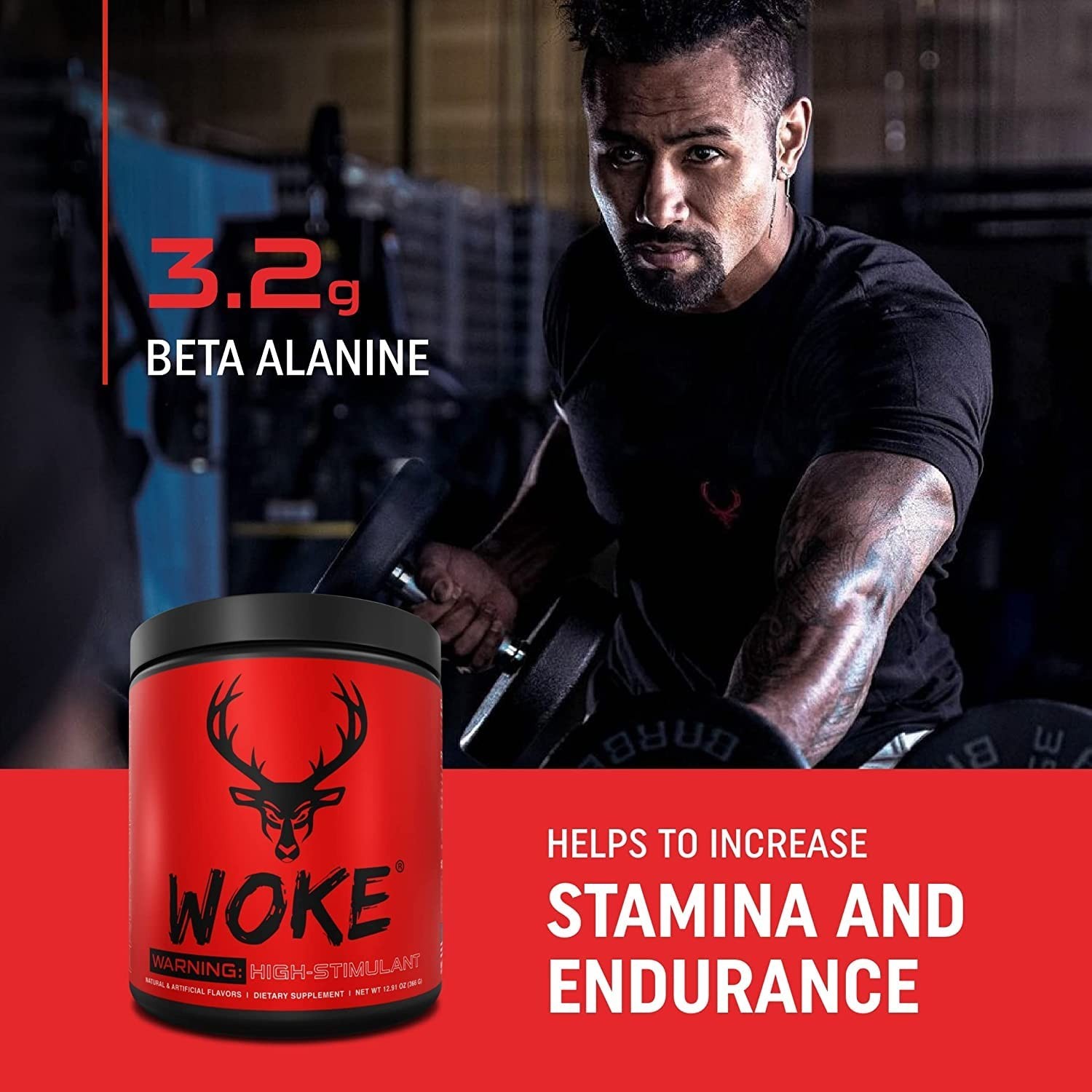 Bucked Up – Woke – HIGH STIM Pre Workout – Best Tasting – Focus Nootropic, Pu…