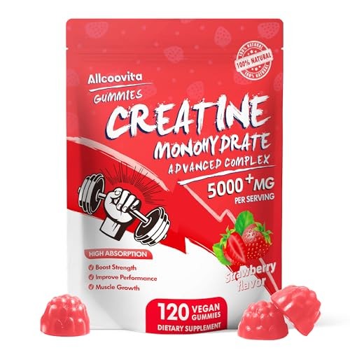 Creatine Monohydrate Gummies 5000mg 120ct Muscle Strength Energy
