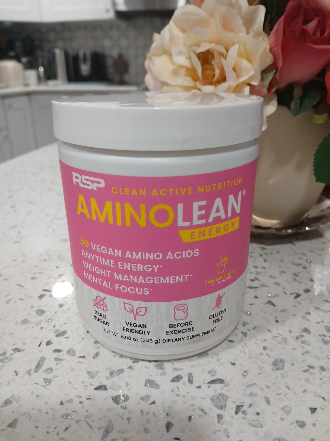 RSP Aminolean Energy Powder Drink Weight Supplement Pink Lemonade Exp 02-27 XX