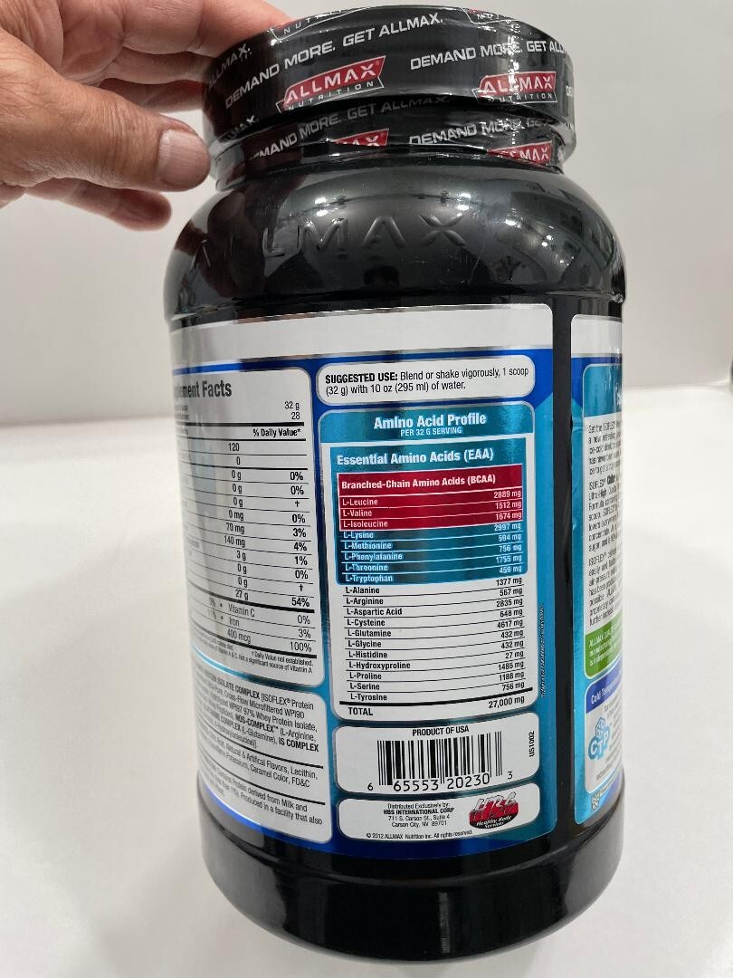 ALLMAX, Whey Protein Isolate Lemon Ice Tea Flavor, 27 G. Protein, 28 servings