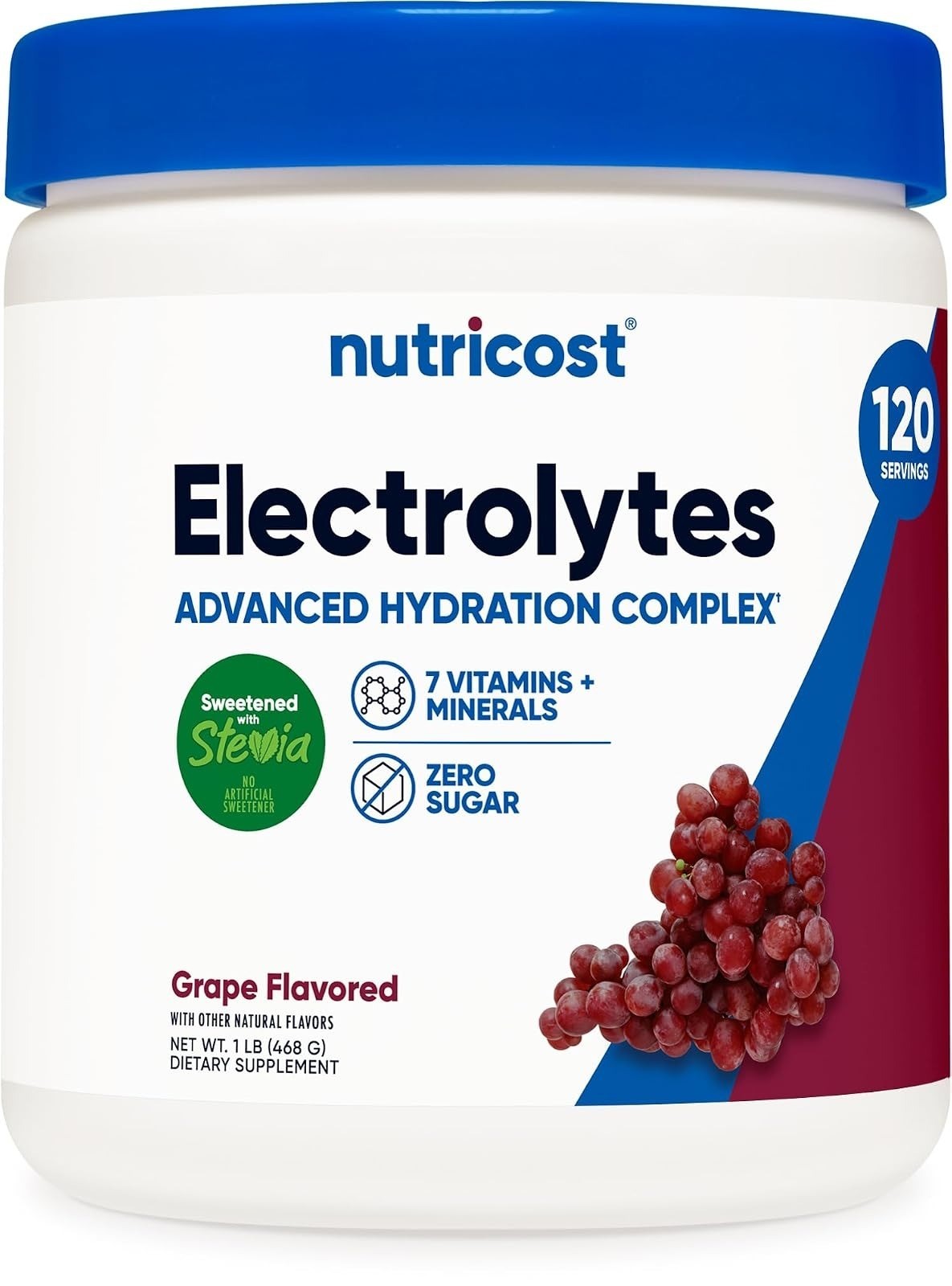 Nutricost Electrolyte Complex Powder 60 Servings Blue Raspberry