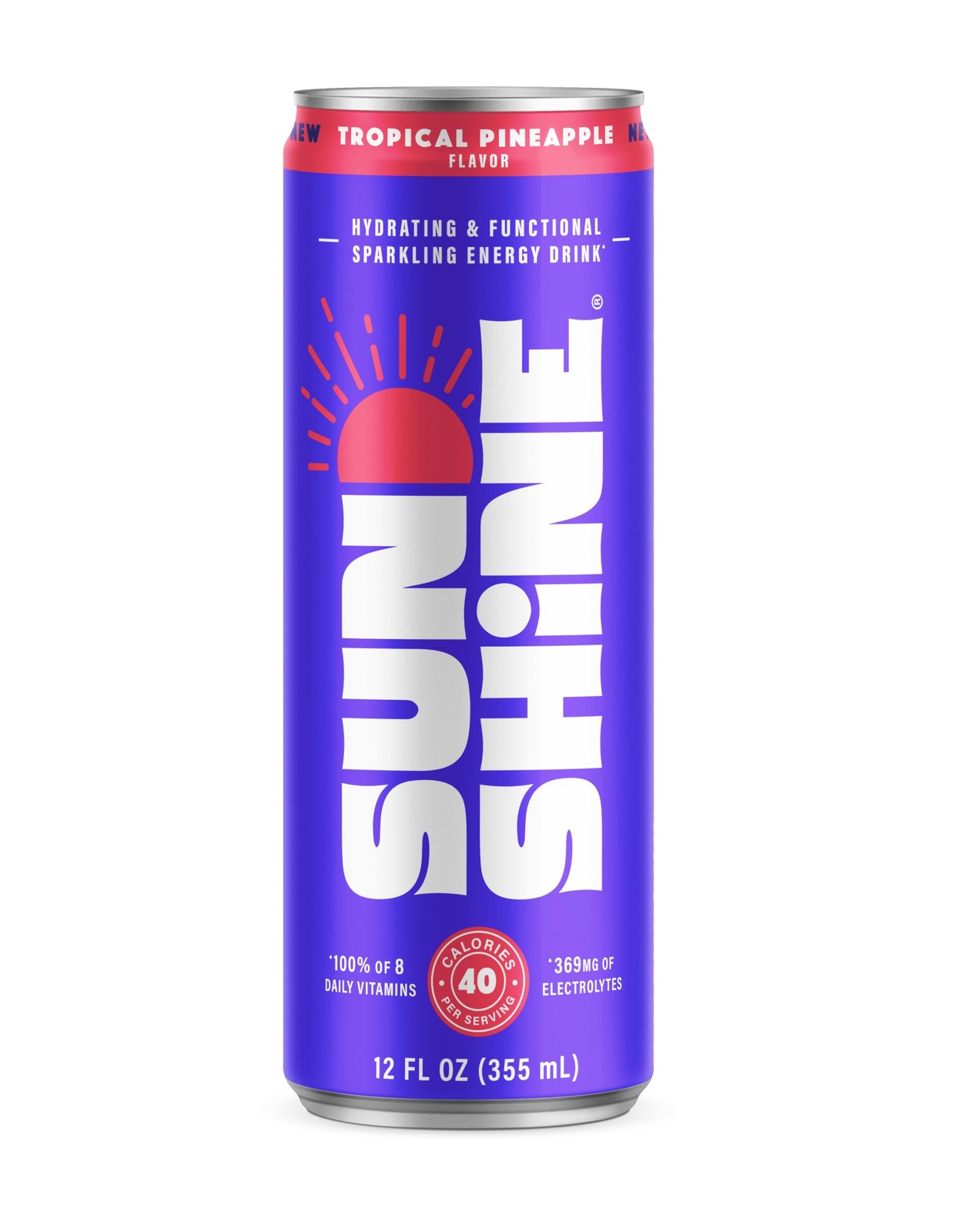Legendary Sunshine Sunshine Sparkling Energy Drink Tropical Pineapple Daily