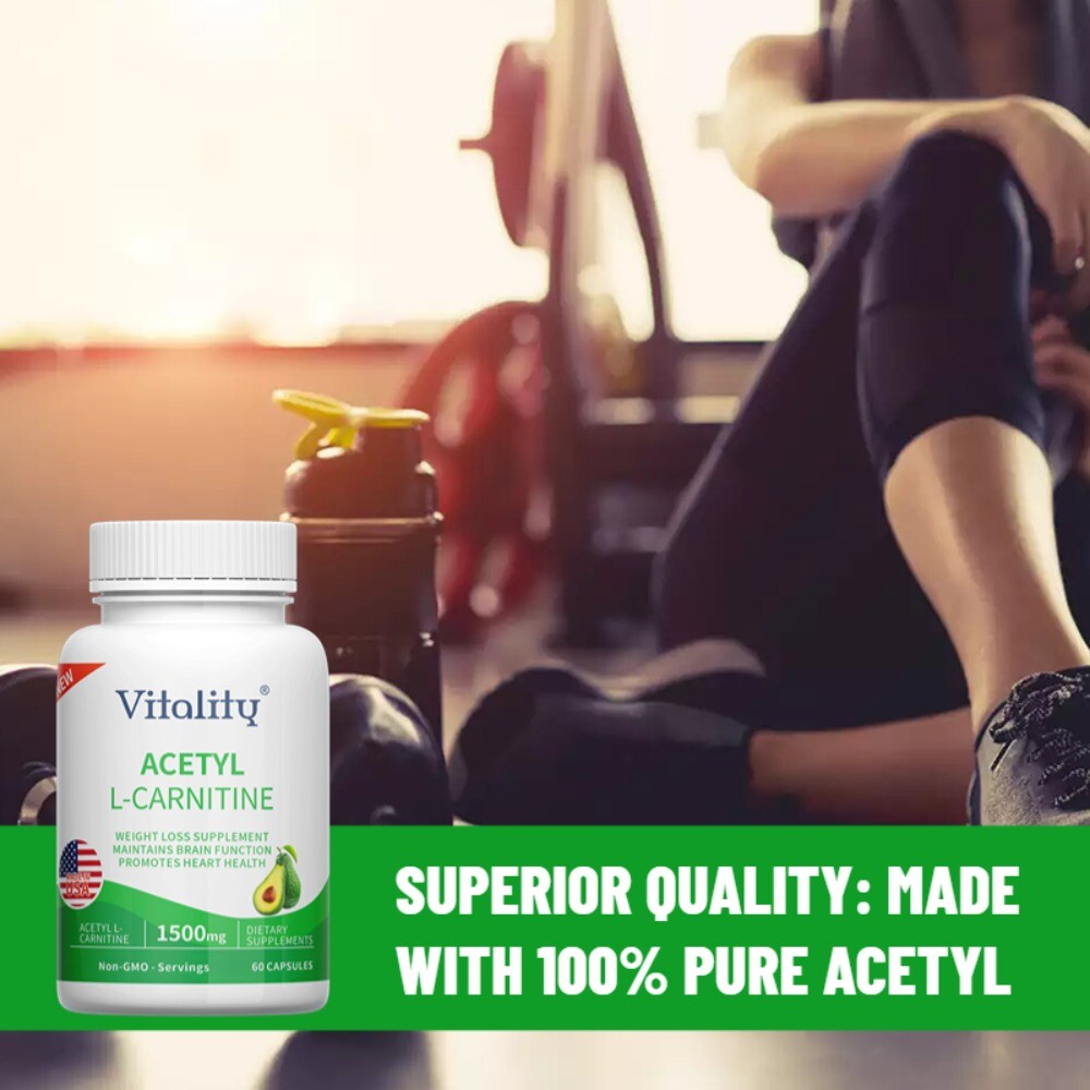 Acetly L-Carnitine 1500mg Softgels Strong Fat Burner Weight Loss Antioxidant