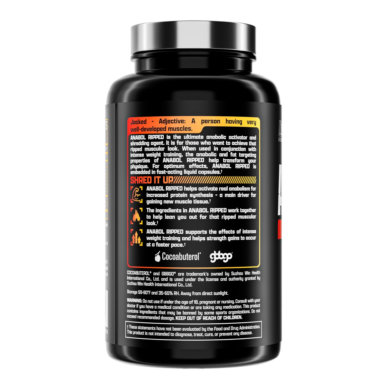 Nutrex Research Anabol Ripped Anabolic Muscle Builder 60 Count (Pack of 1), 0