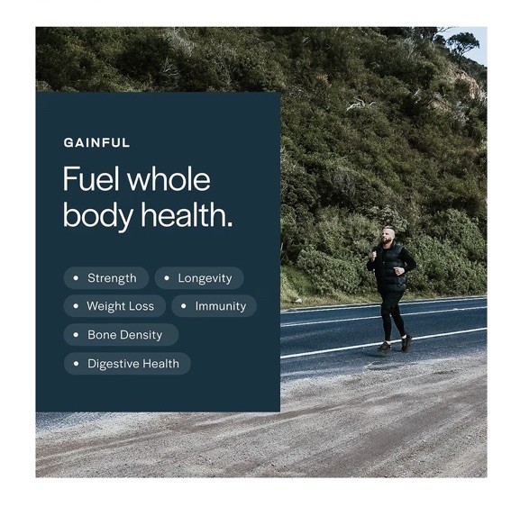 Gainful Everyday Whey Protein Powder 23g Protein per Serving, Unflavored
