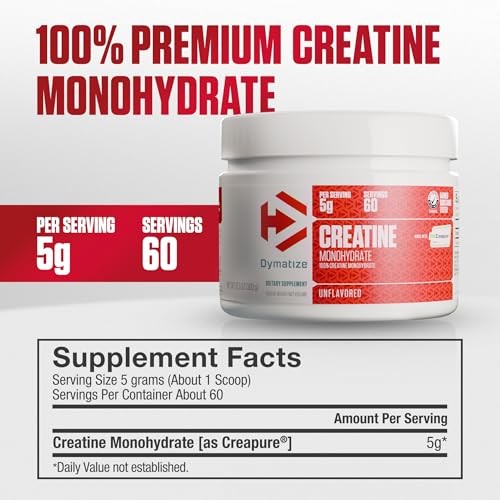 Creatine Monohydrate Powder 300g 60 Servings 5g Gluten Free