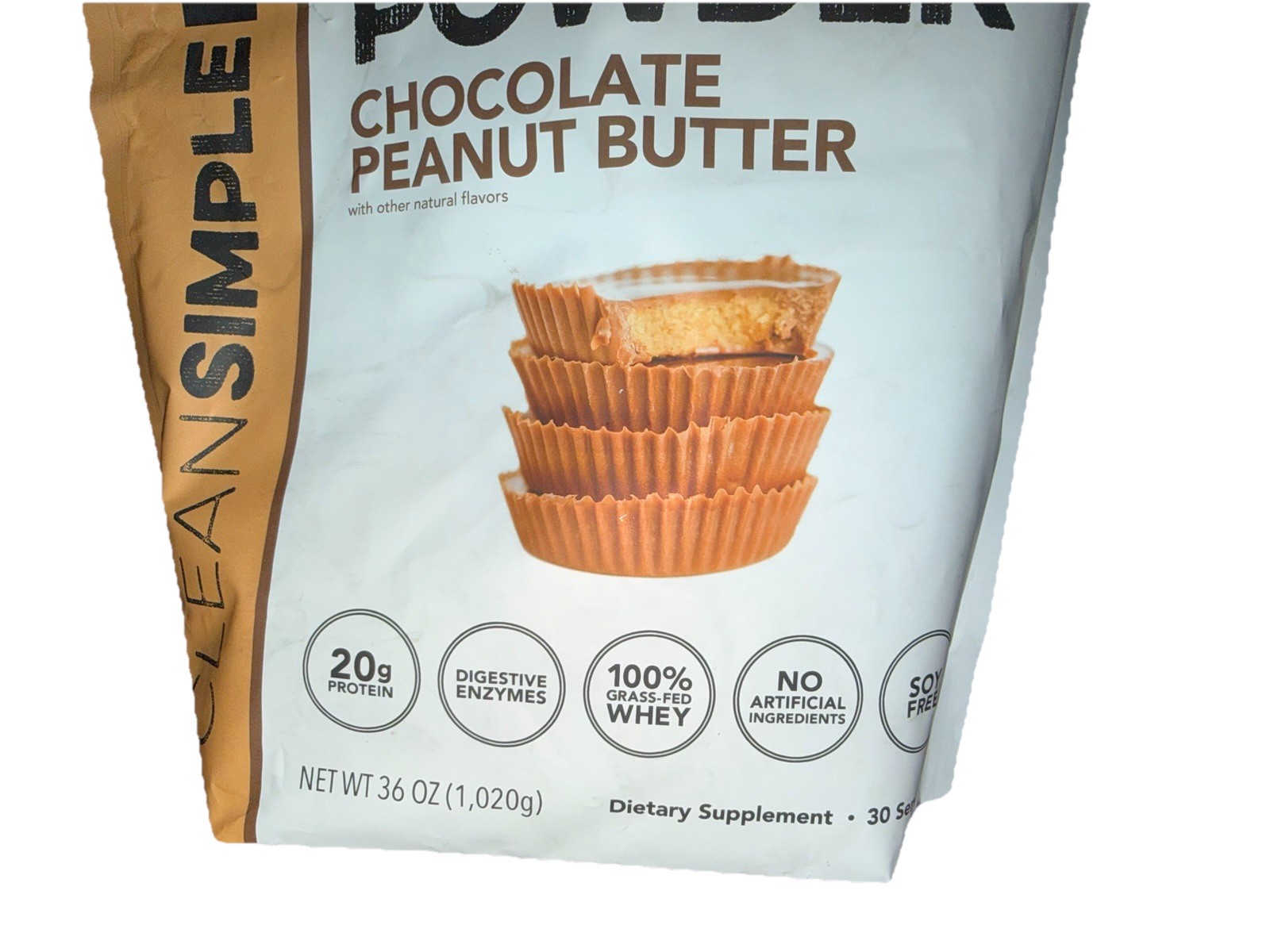 Clean Simple Eats Whey Protein Powder, Chocolate Peanut Butter 30 Servings