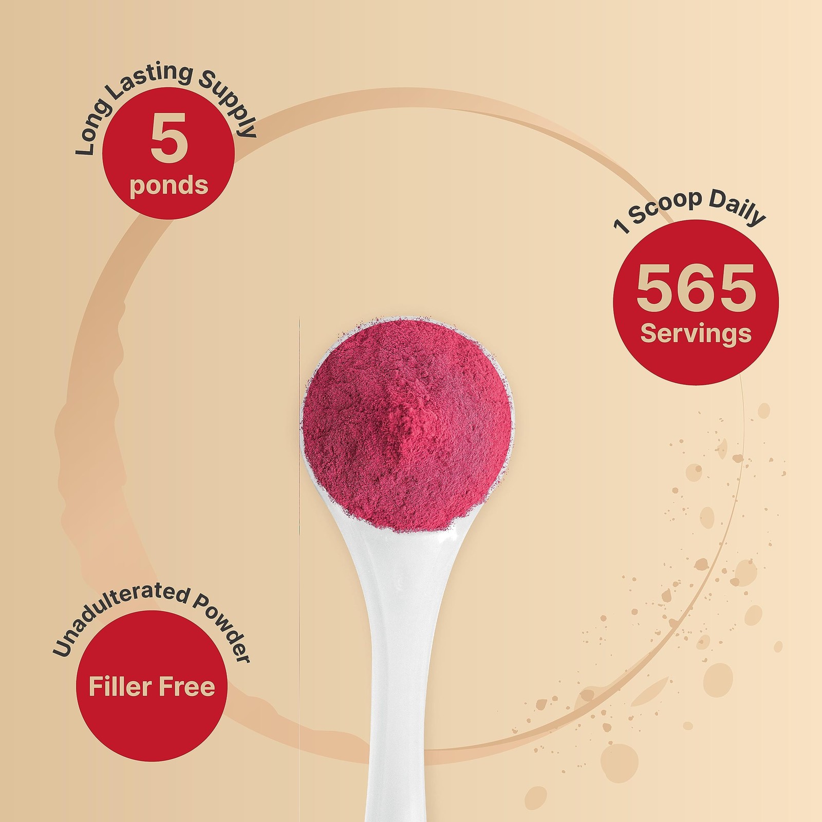 NatureBell Organic Beet Root Powder 5 LBS, 4000mg/Serving, Concentrated Whole