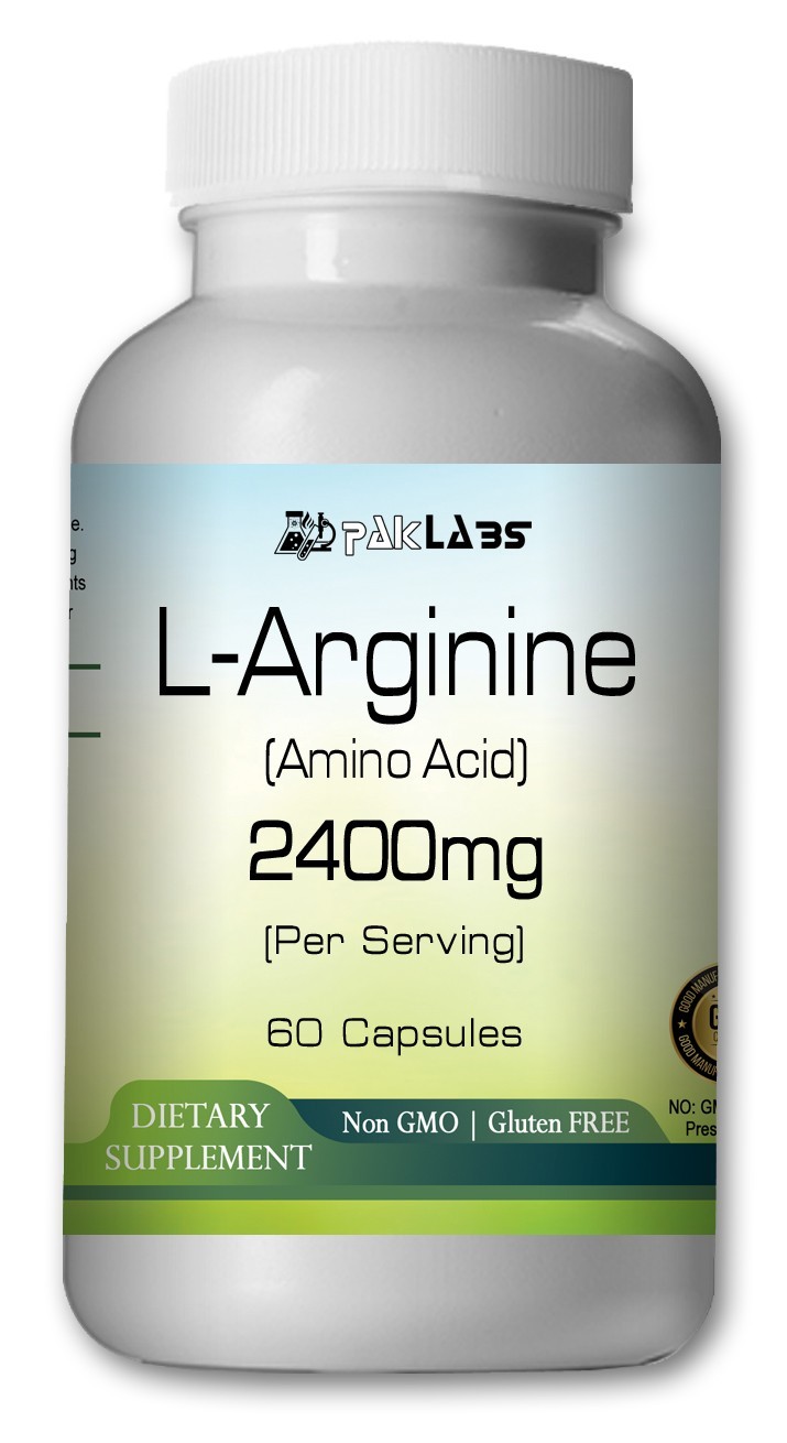 L-Arginine Capsules 2400mg Serving- Fresh.
