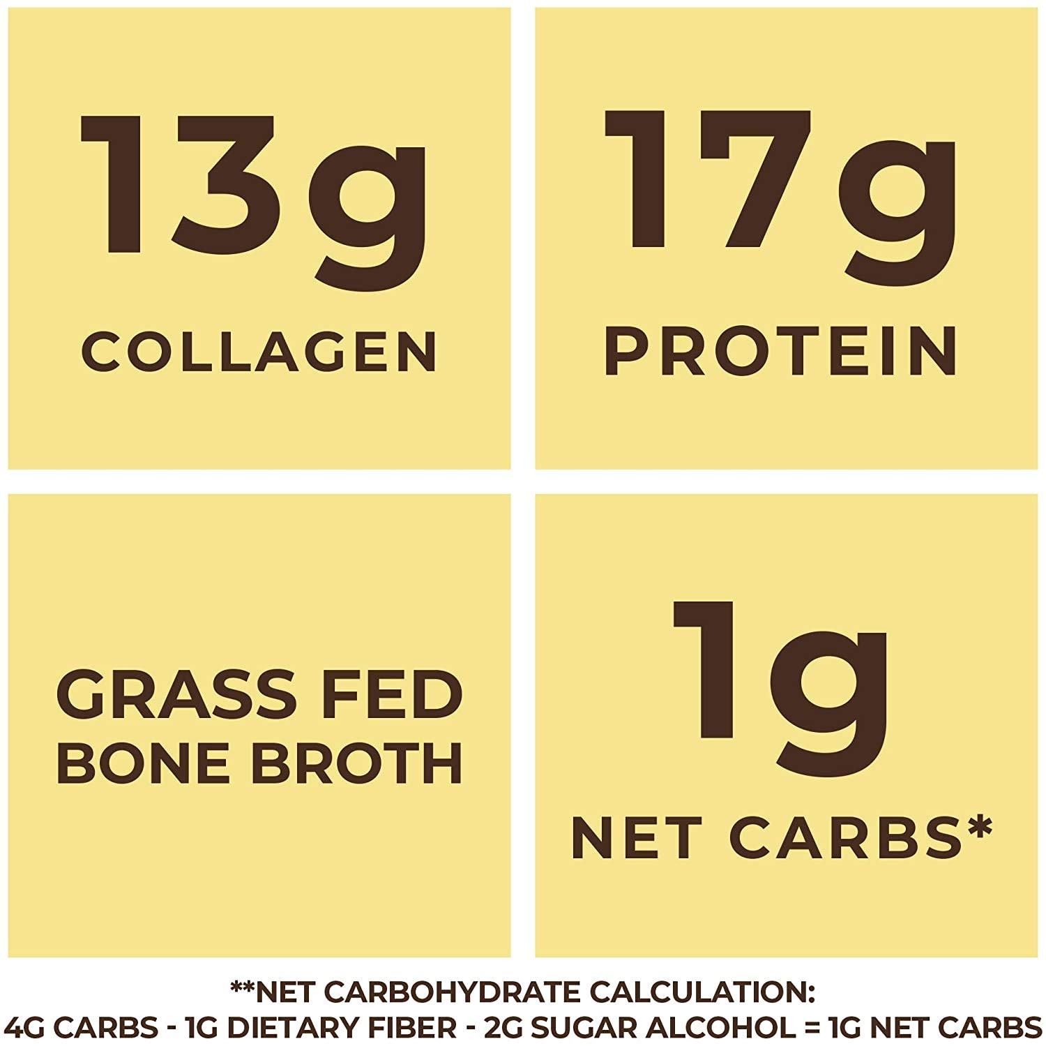 16oz Vanilla Bone Broth Protein Powder From 1 Pound (Pack of 1),