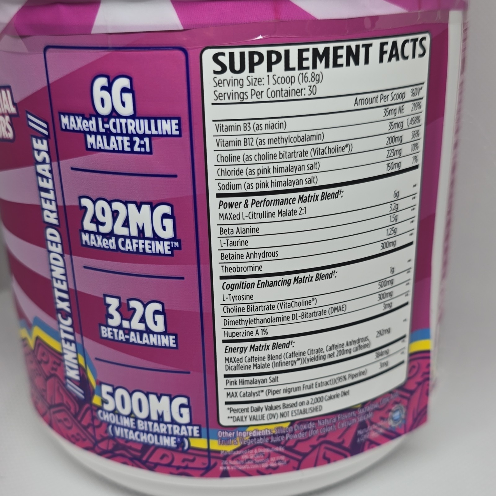 VMI Sports PEZ KXR Performance Pre-Workout Grape 504g L-Citrulline, Caffeine