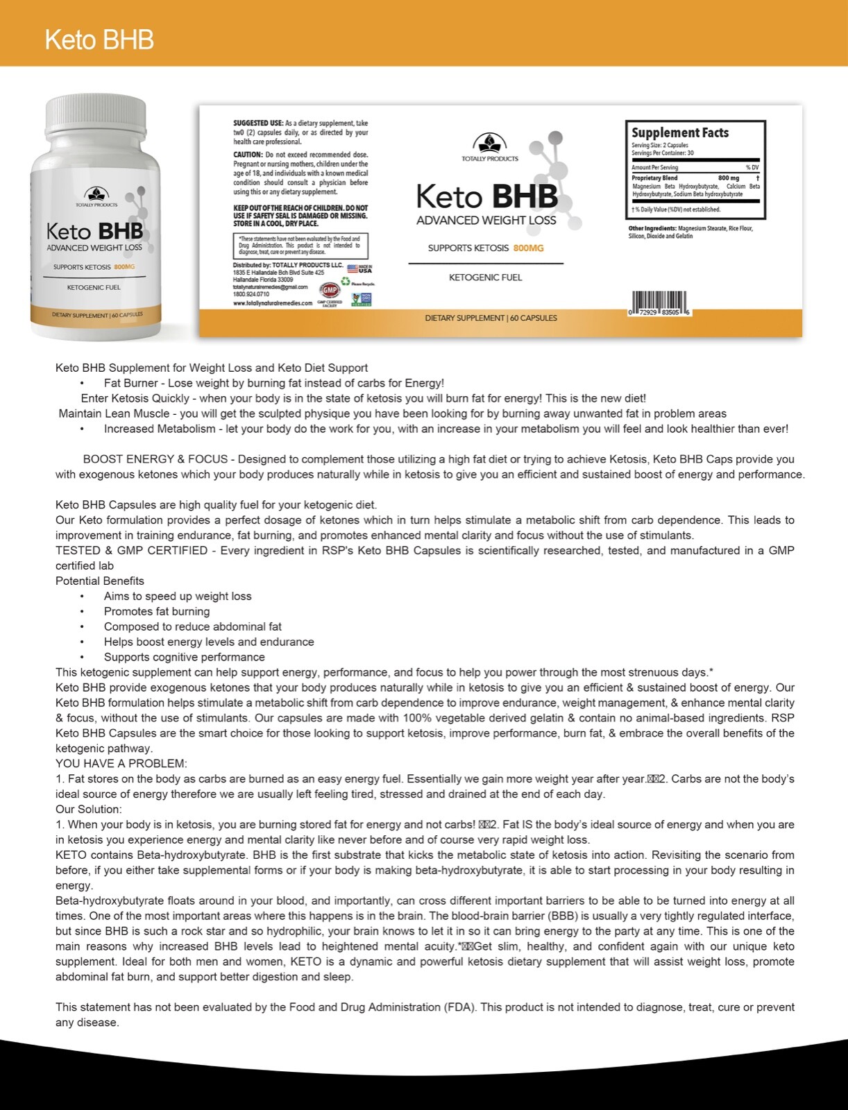 Keto BHB 2 Pack 60 Caps Carb Block Weight Loss Advanced Ketosis Pills
