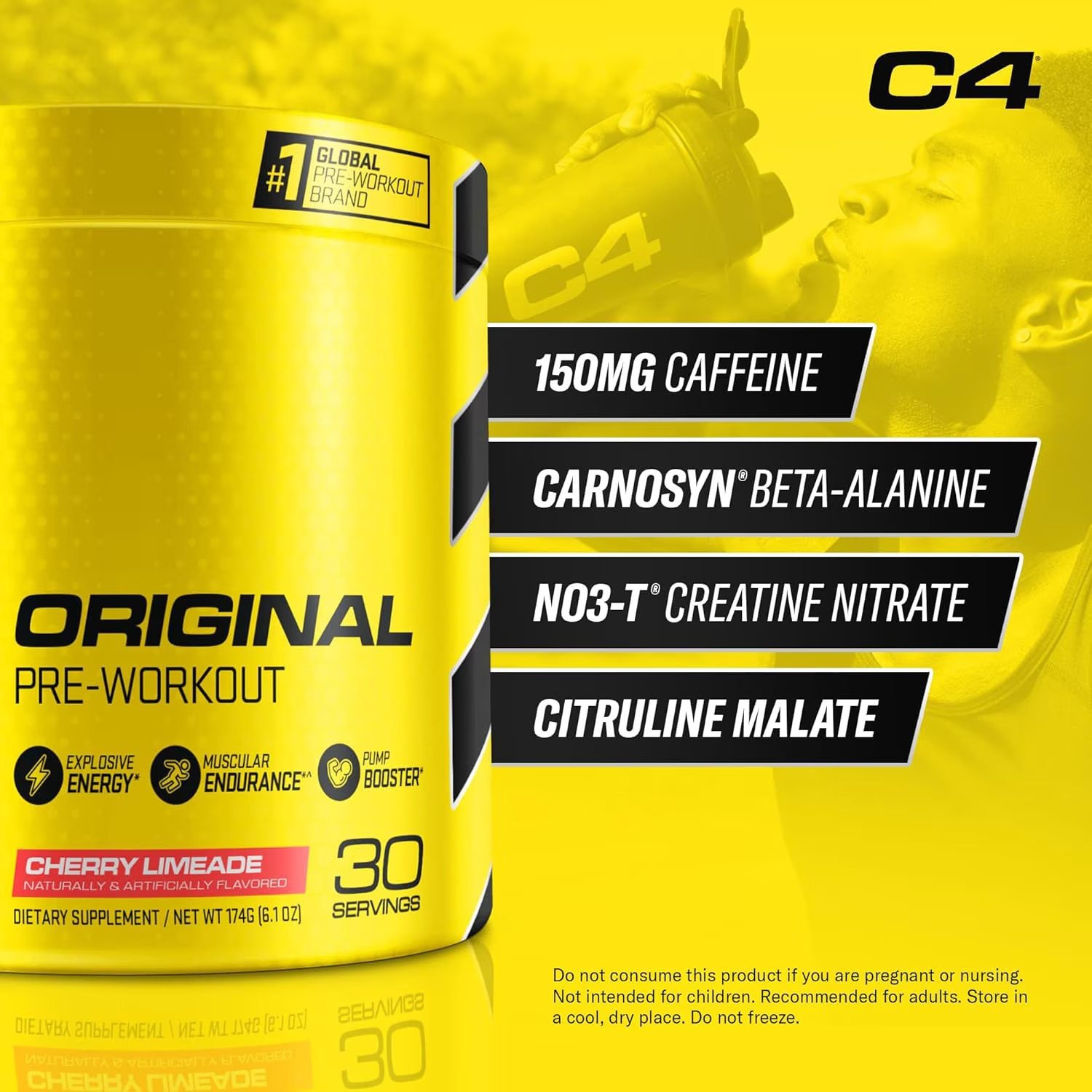 C4 Original Pre Workout Powder, 150Mg Caffeine Energy Formula with Beta Alanine