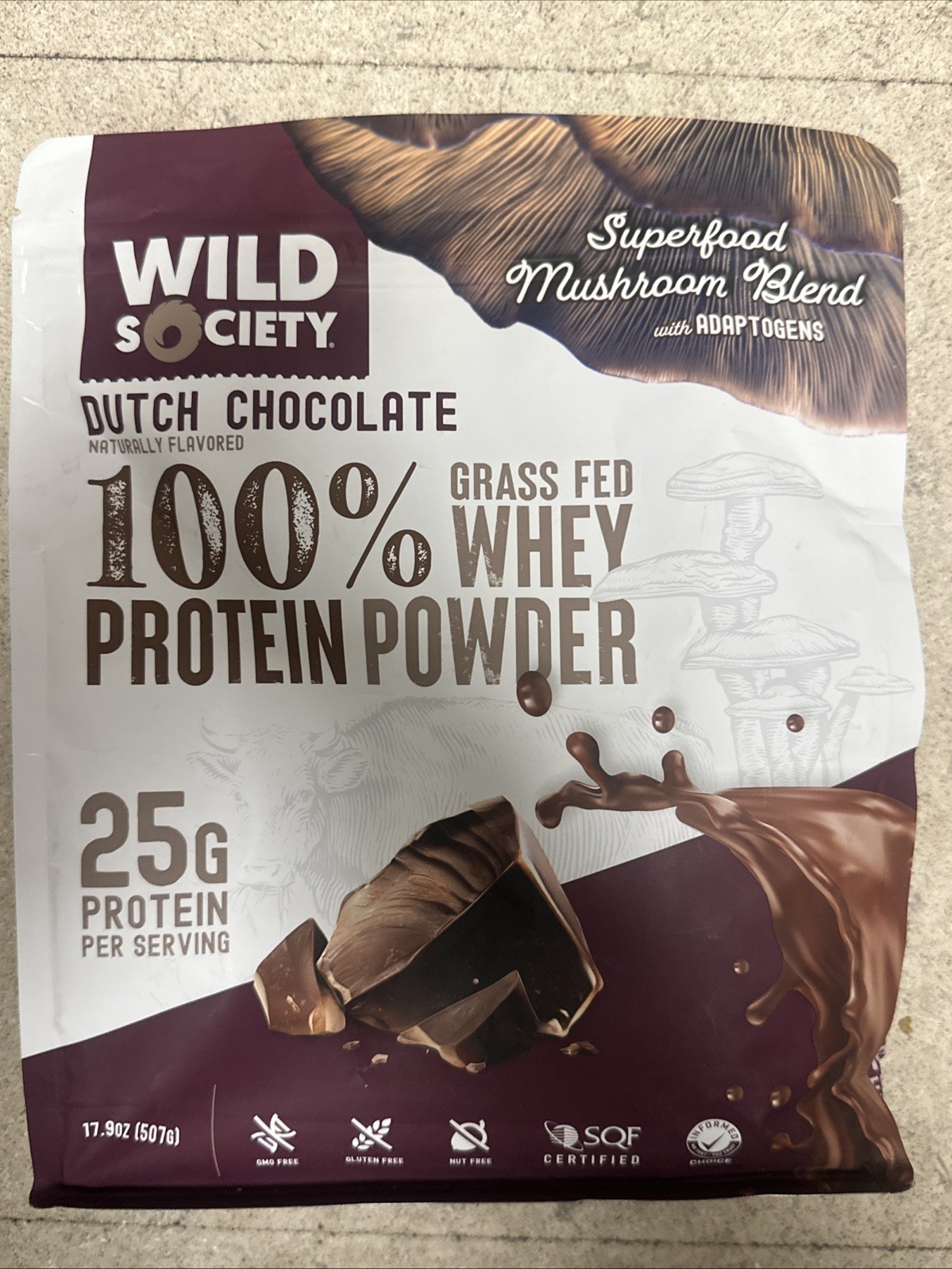Wild Society Grass Fed Protein Dutch Chocolate 15 Sv