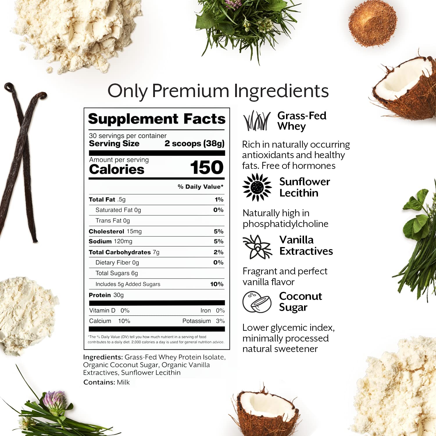 ProMix Nutrition Whey Protein Isolate Powder, Vanilla – Grass-Fed – ­Post Wor…