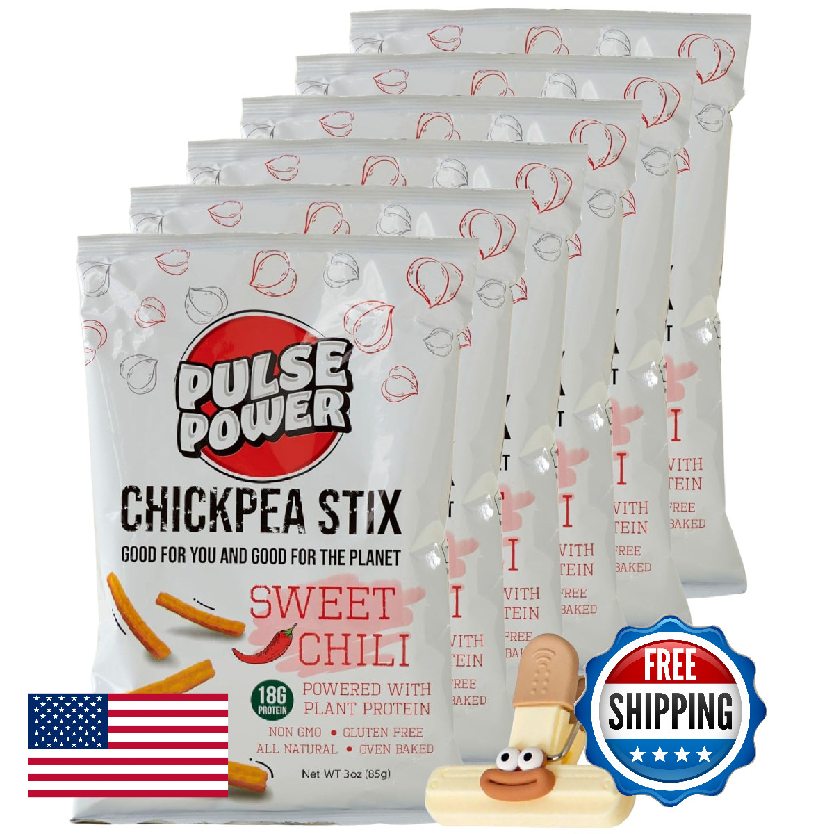 Grove Pulse Power Chickpea Sweet Of 6 3 Oz Snacks And Protein From Pulses And A