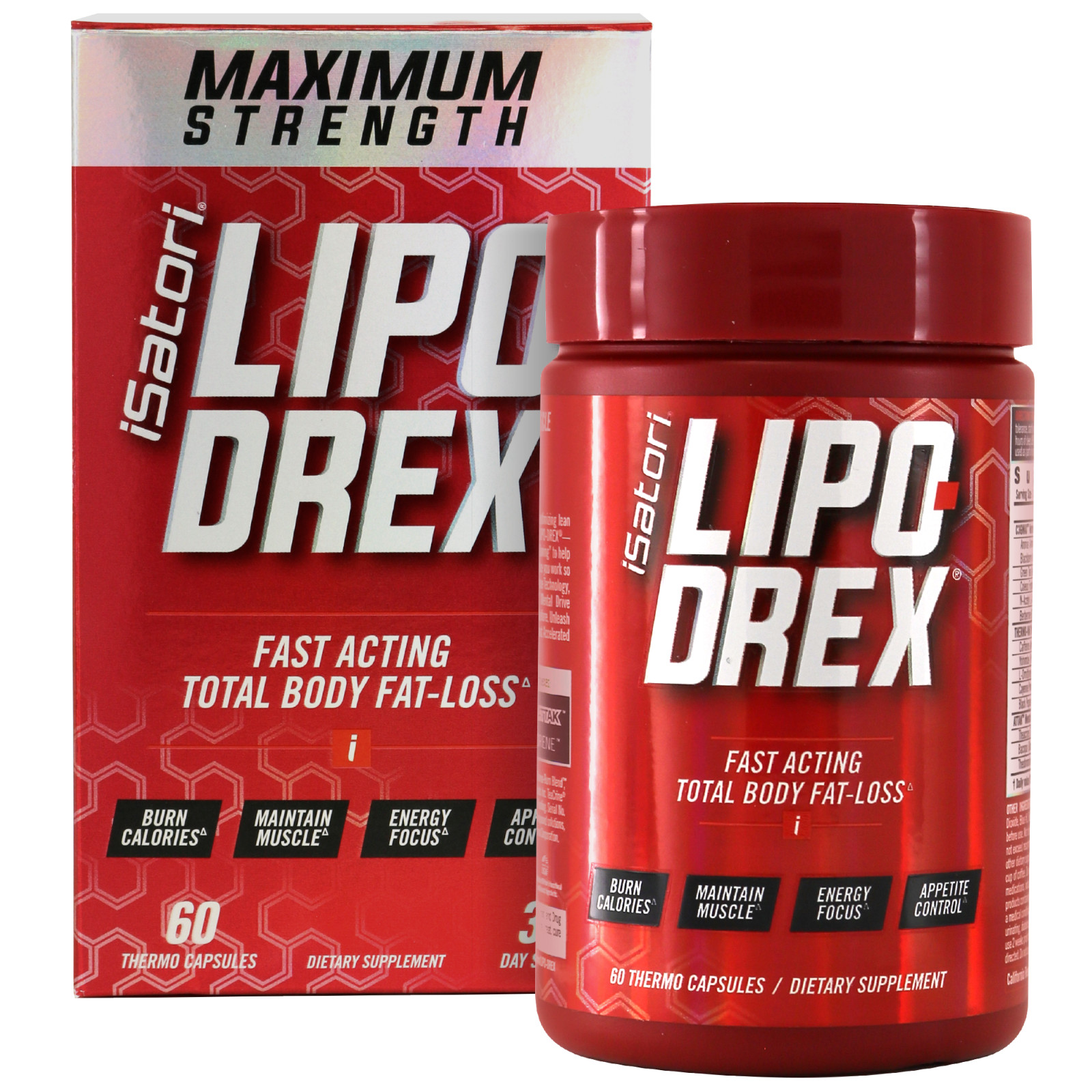 LIPO-DREX Total Body Fat Loss Thermogenic with Muscle Maintenance – 60 Capsules