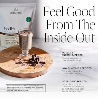 Arbonne Feelfit Pea Protein Shake – Daily Supplement Powder Vegan Protein For