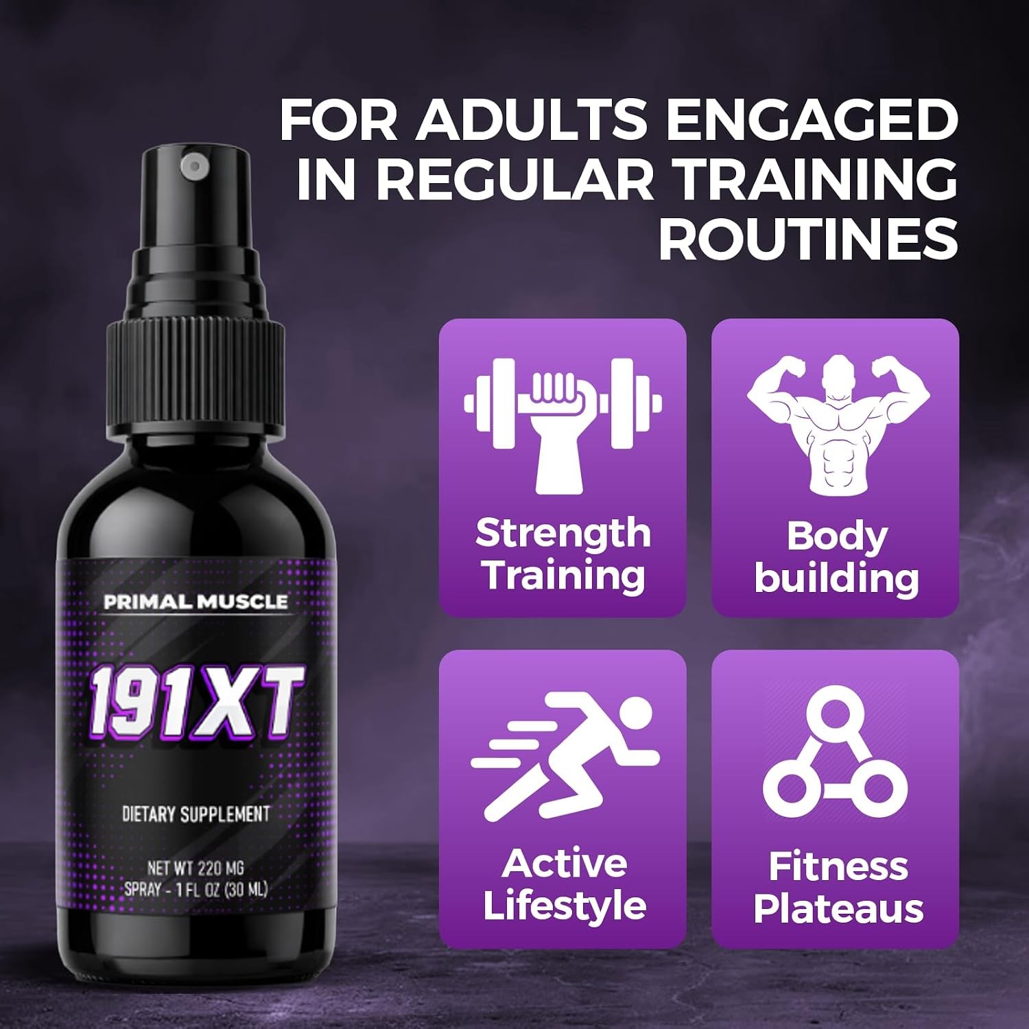 Primal Muscle 191Xt Recovery Spray | 191Xt Primal Muscle Spray, a Plant-Based an