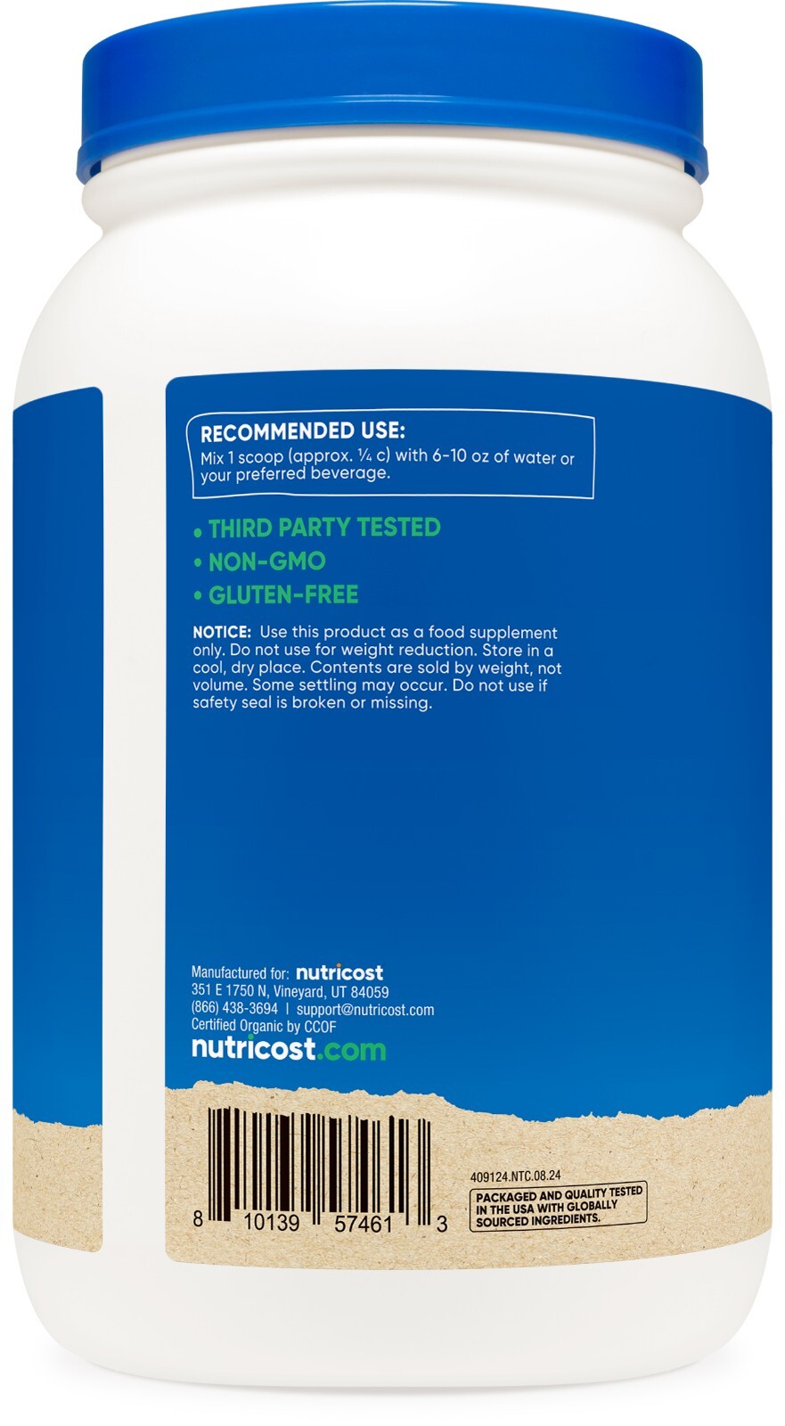 Nutricost Organic Vegan Meal Replacement Shake Powder (Chocolate Peanut Butter)
