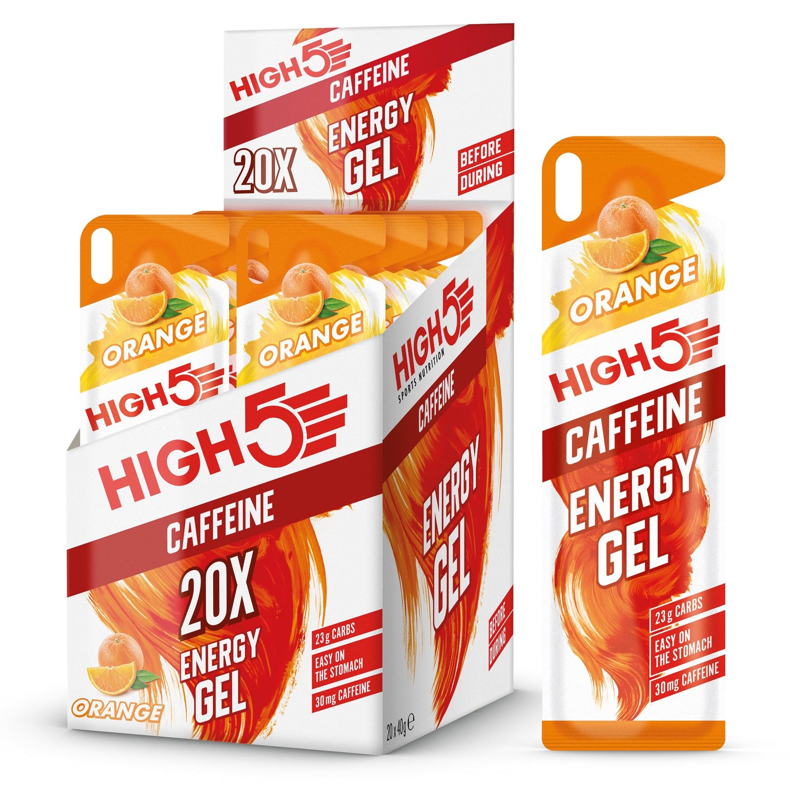 HIGH5 Caffeine Gels Running – Glucose Shots for Instant Energy and Running Fuel