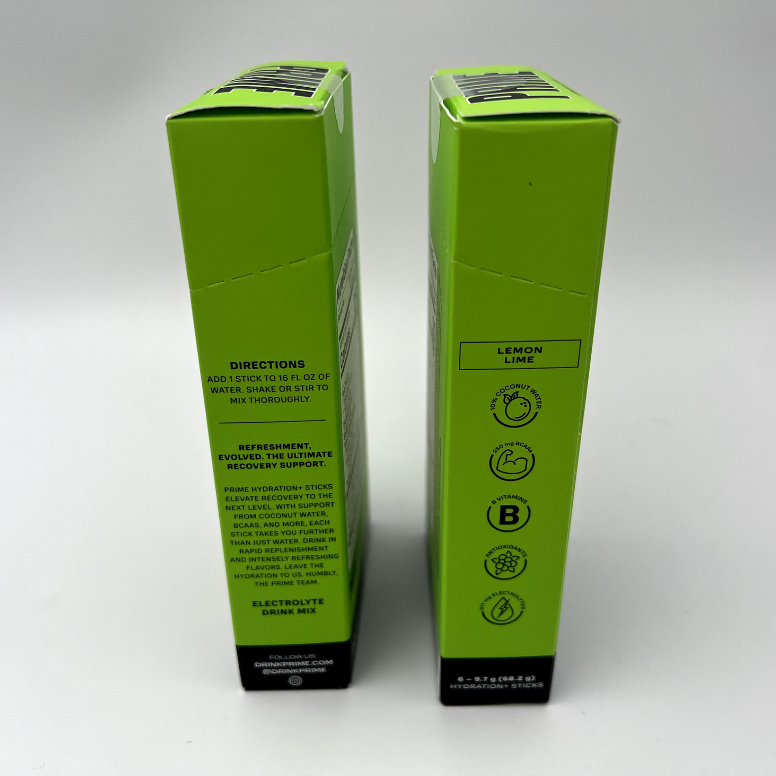 PRIME LEMON LIME Hydration Sticks (Set of 2 boxes – 12 sticks total)
