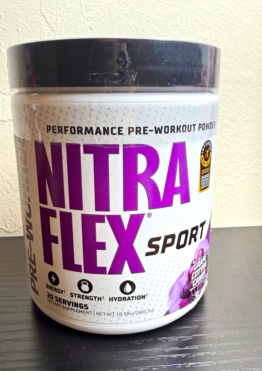 GAT Sport Nitraflex Sport Pre-Workout Powder Grape Cotton Candy 20 Servings