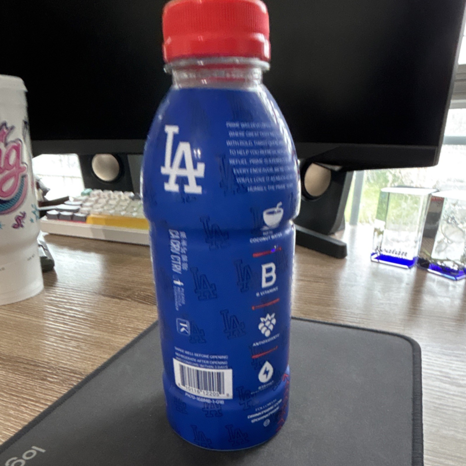 Prime Dodgers Hydration Electrolyte Drink 16.9 fl oz Coconut Water