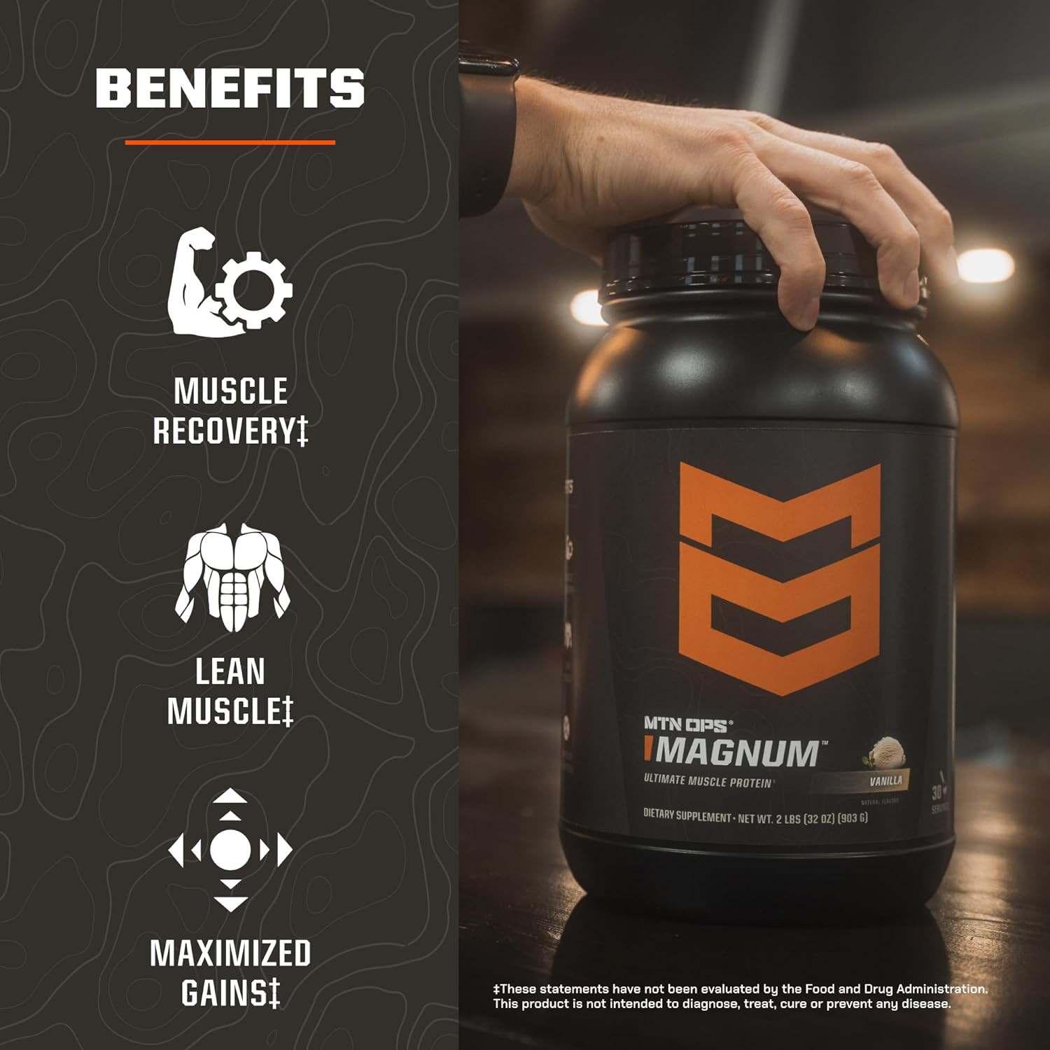 Magnum Protein Powder 23G Protein per Serving Whey Protein Blend with Bcaas Low