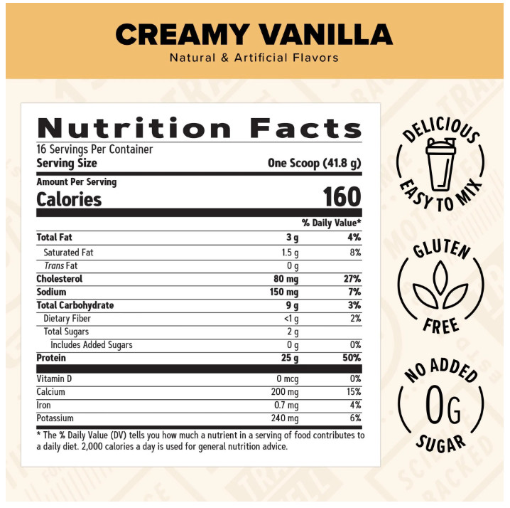 GNC Live Well Whey Protein Powder Creamy Vanilla 25g 16 Servings