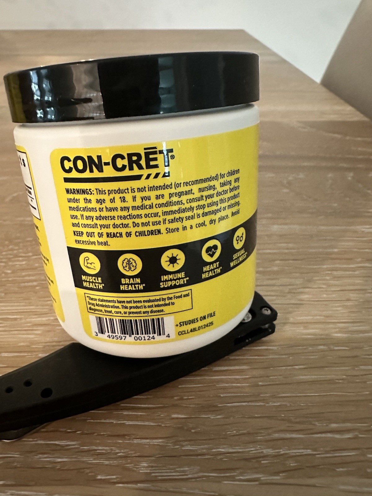 CON-CRET Creatine HCl Powder Lemon Lime 48 Servings 750mg Gluten-Free