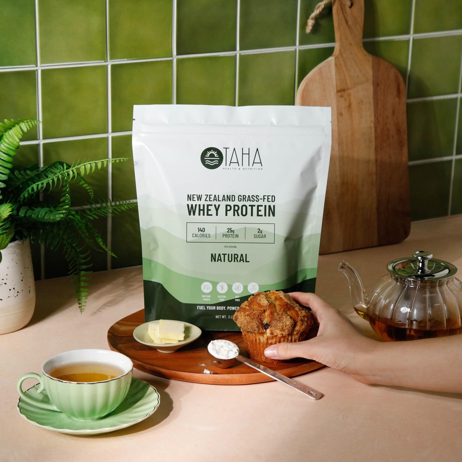 Taha Health & Nutrition Natural Unflavored Whey Protein Concentrate Powder 25…