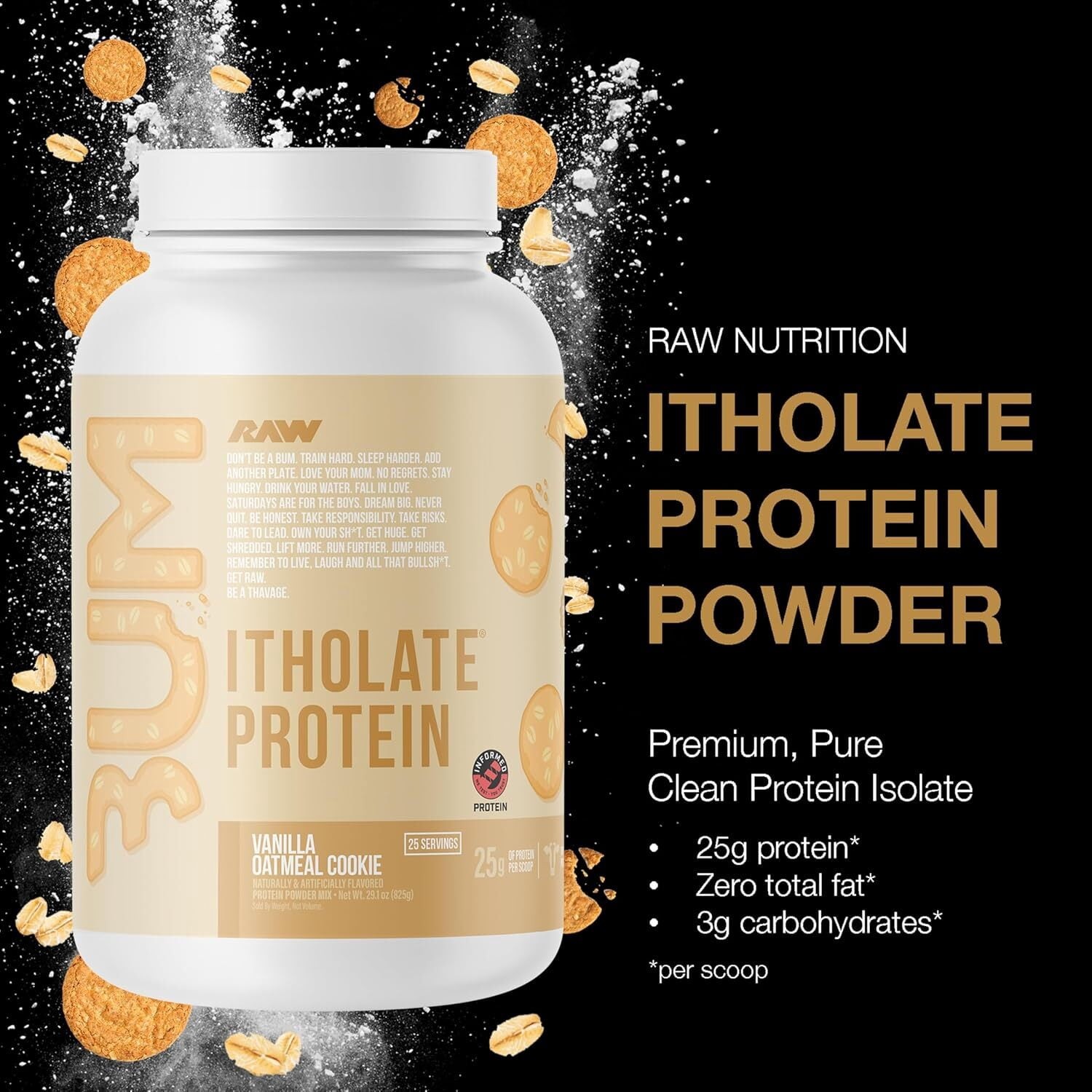 Raw Nutrition BUM Itholate Protein Powder, Growth & Recovery