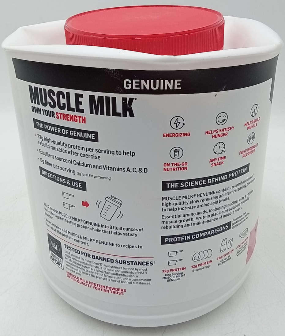 Genuine Protein Powder Strawberry ‘n Crème 4.94 lbs lb BB 8/27