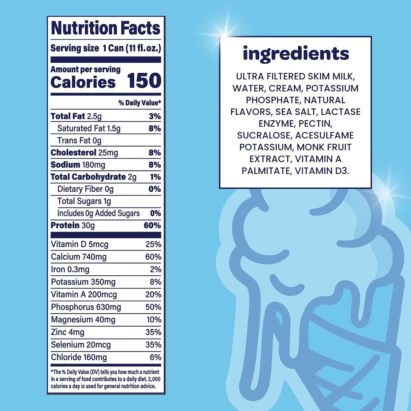 Nurri 30g Protein Ultra Filtered Milk Shake – Vanilla – Lactose Free