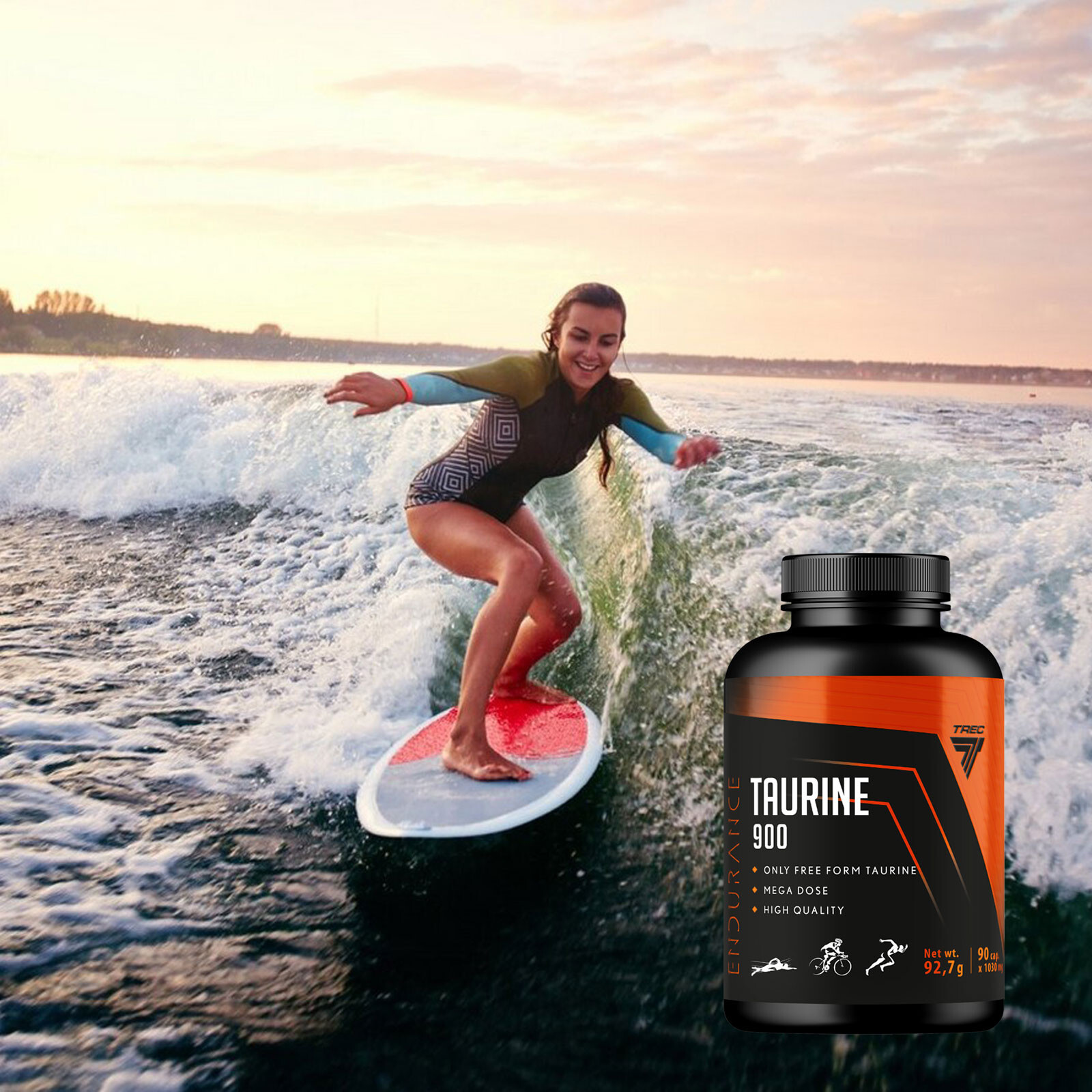 TAURINE 900 – 90–270 Capsules – Focus, Energy, Muscle, Amino Acid – No Caffeine