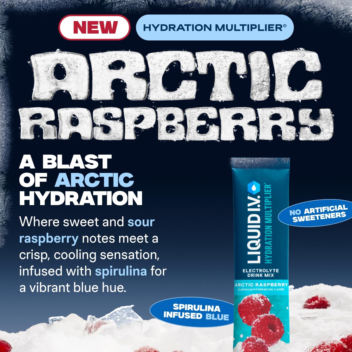 Liquid I.V. Hydration Multiplier – Arctic Raspberry Electrolyte Powder Drink
