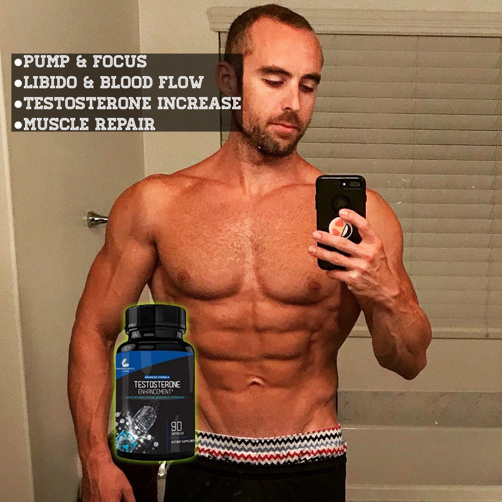 Anabolic Testosterone Booster Build Muscle No/Hgh