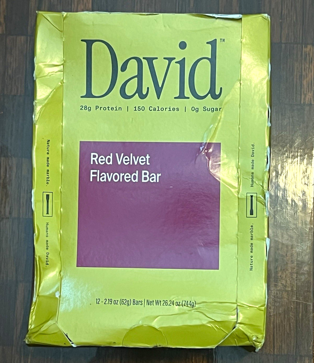 David Red Velvet Protein Bars 12 Pack Gluten-Free 28g Protein 150 Cal 0g Sugar