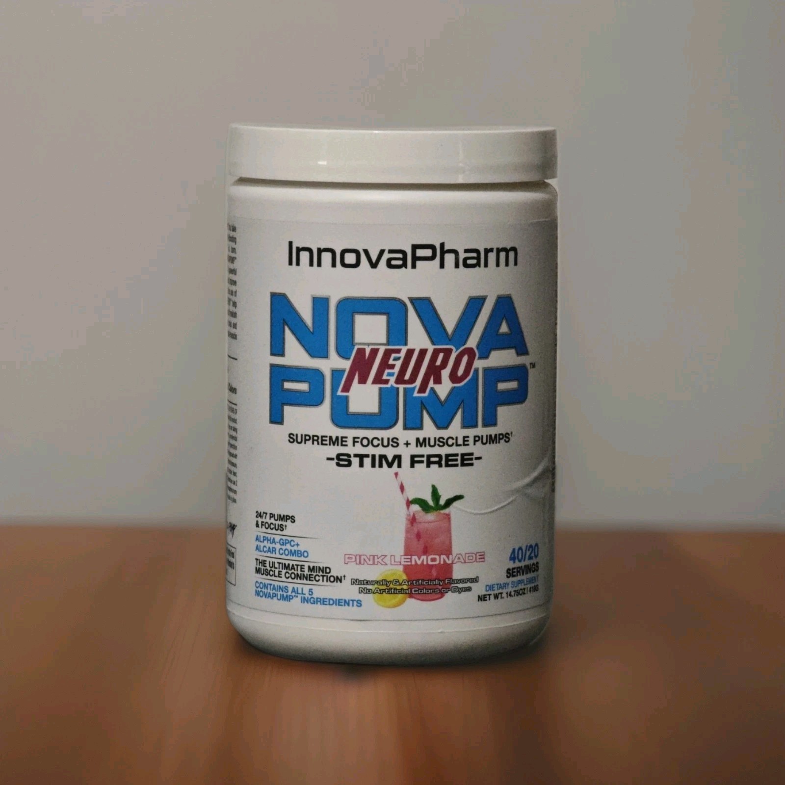 InnovaPharma Nova Neuro Pump PRE WORKOUT – Pink Lemonade (30 Servings)