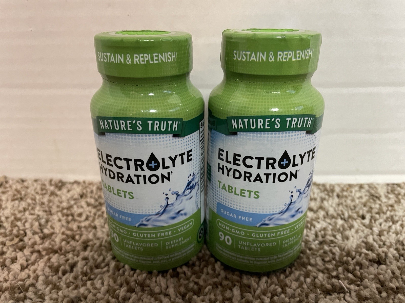 2 Pack Nature’s Truth Electrolyte Hydration 90 Tablets Each Sugar Free Exp 02/27