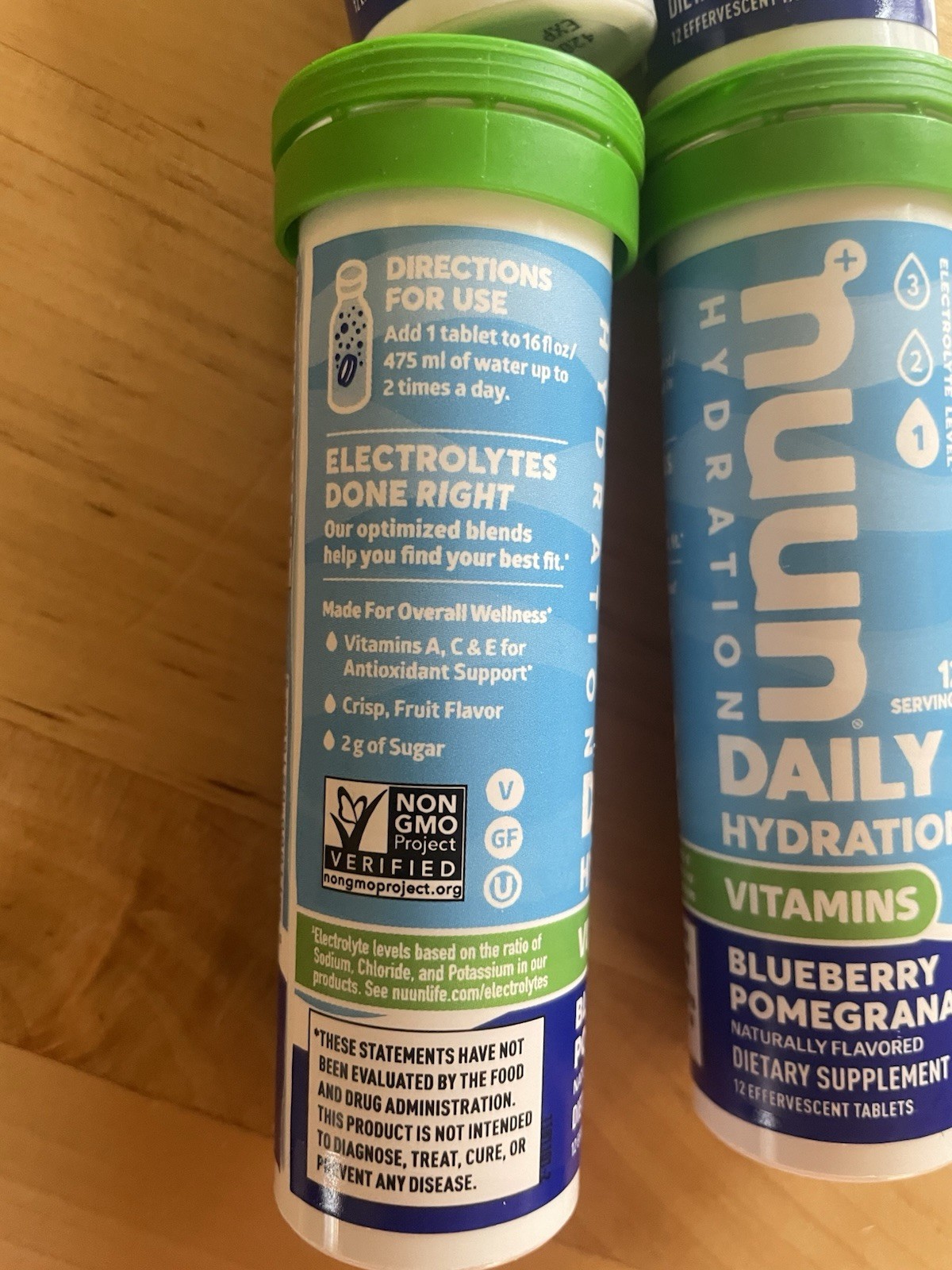 LOT x 4 NUUN Hydration Tablets BLUEBERRY POMEGRANATE Electrolyte Drink Mix *7/26