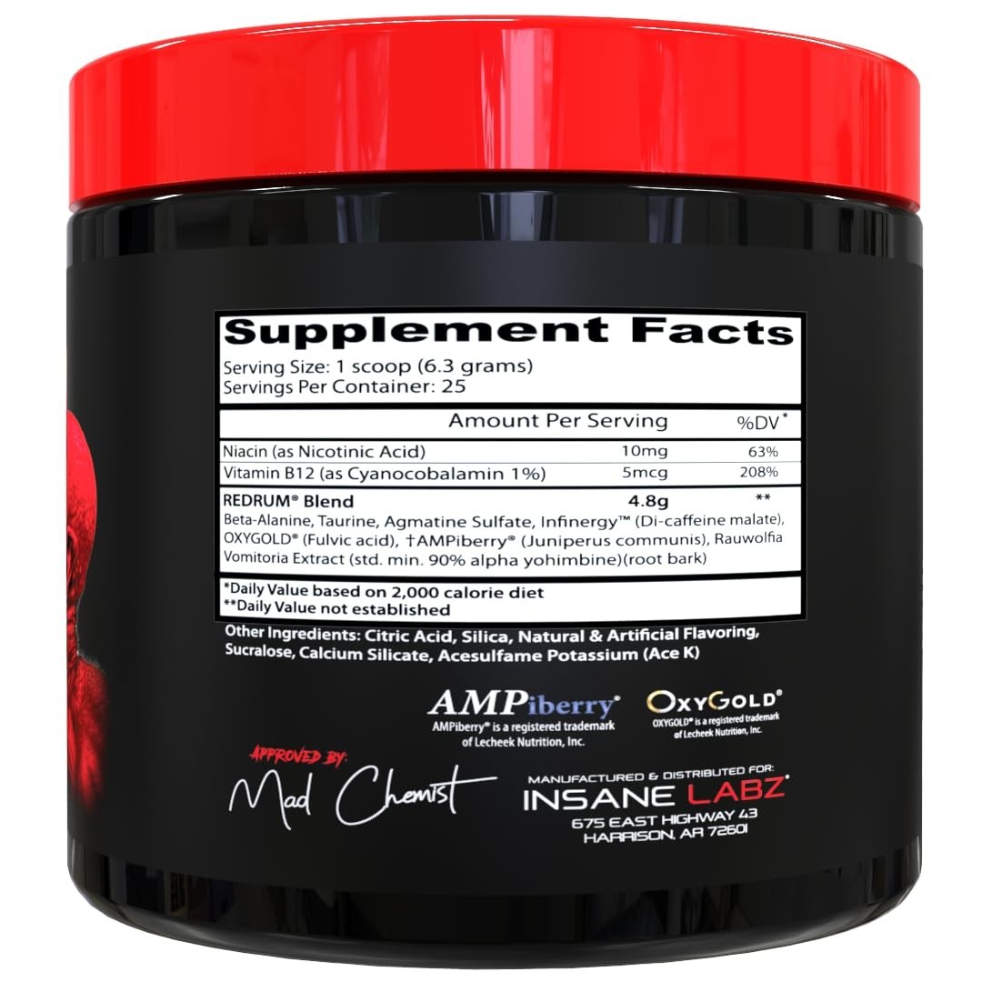 High-Stim Pre-Workout Powder for Strength & Recovery, 25 Servings, Grape Flavor,