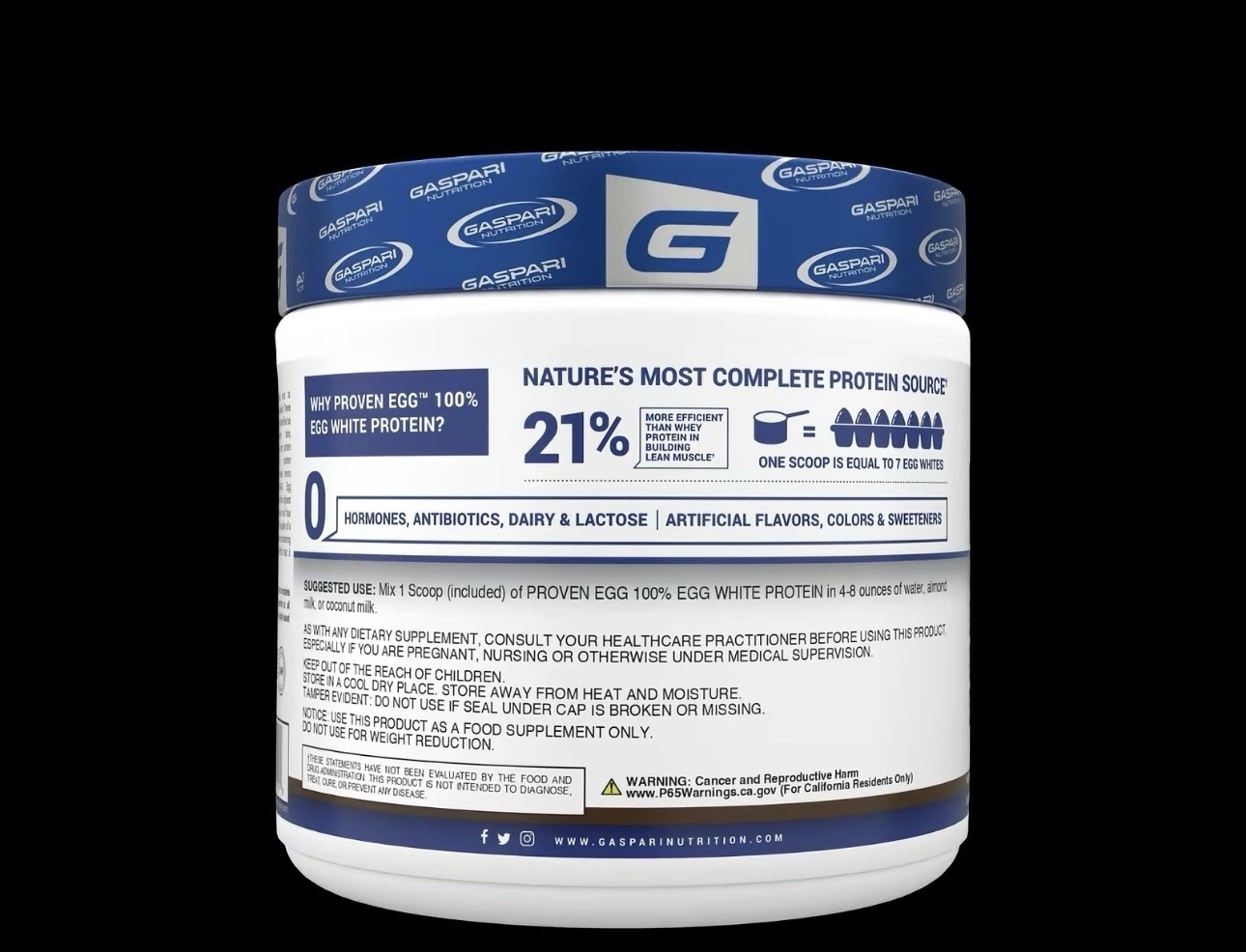 Gaspari Nutrition Proven Egg – 100% Egg White Protein 170g – Brand New Sealed