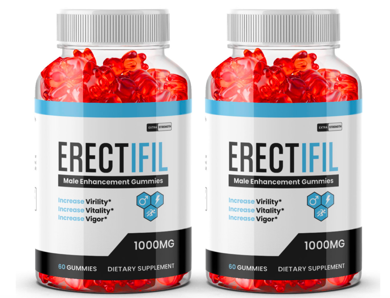 (2 PACK) Erectifil Gummies – Male Virility with Maximum Strength – 120 Gummies