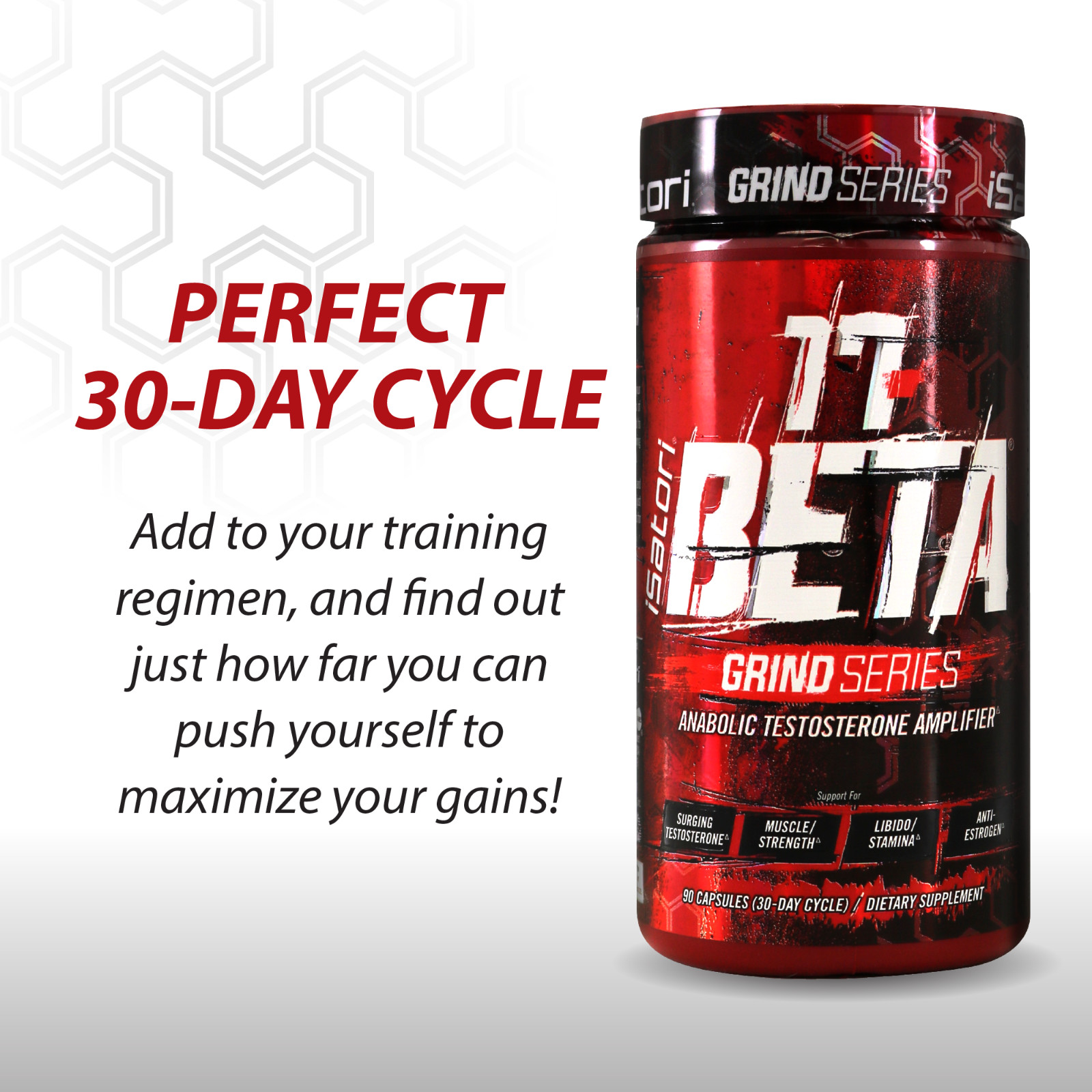 iSatori 17-BETA Testosterone Amplifier DHEA for Muscle & Strength – 90 Capsules