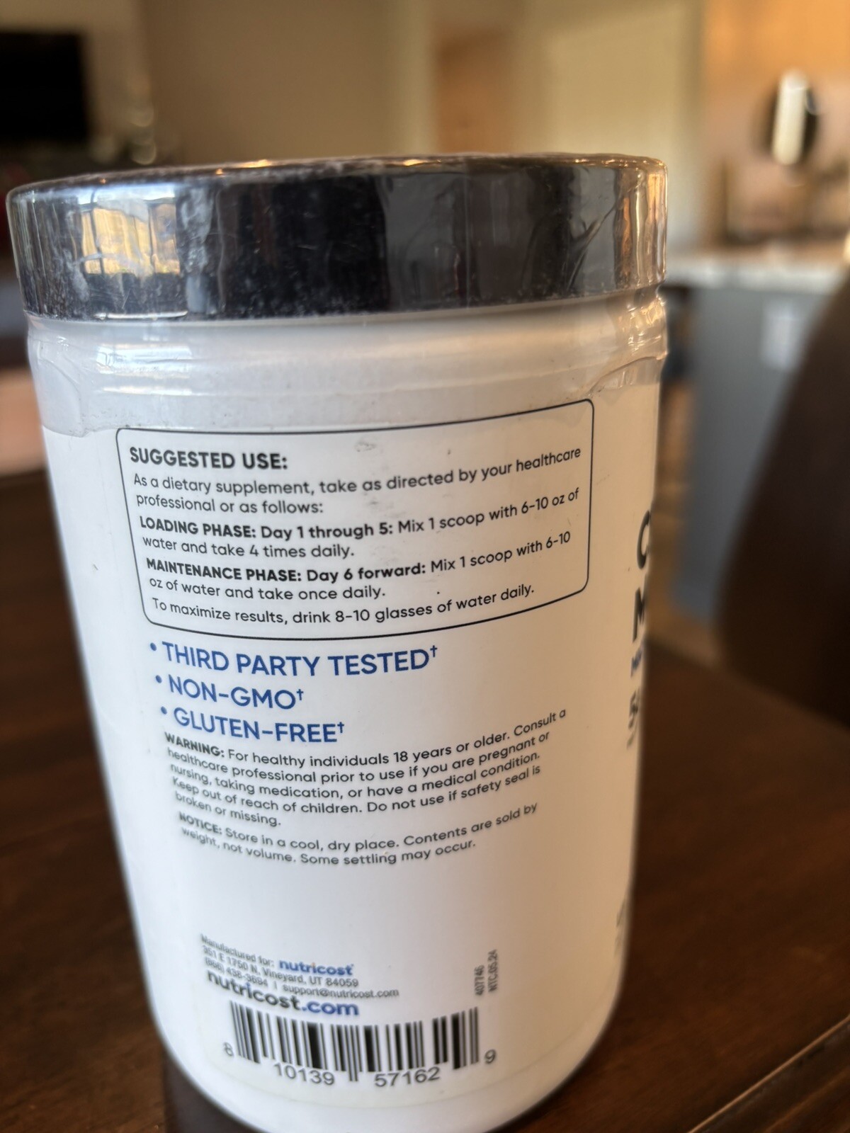 Nutricost Pure Creatine Monohydrate 500 Gram Powder 17.9 Oz Exp 07/2027