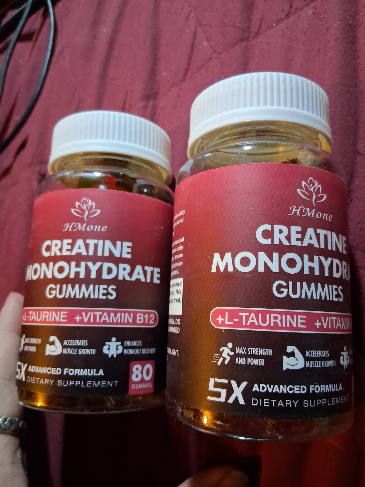 Creatine Monohydrate Gummies – 5g for Men & Women, 160 Count and Creatine Chewab