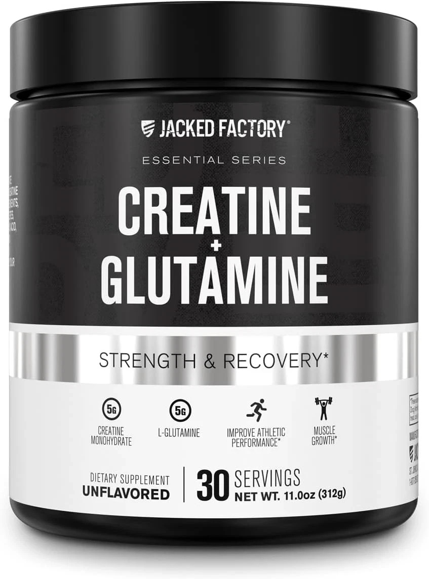 Creatine + Glutamine – Creatine Supplement with L-Glutamine for Muscle Recovery